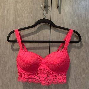 Bright Pink VS PINK Lace Bralette! NWOT